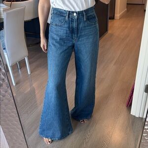 Frame Denim Deep Blue Flare Jeans